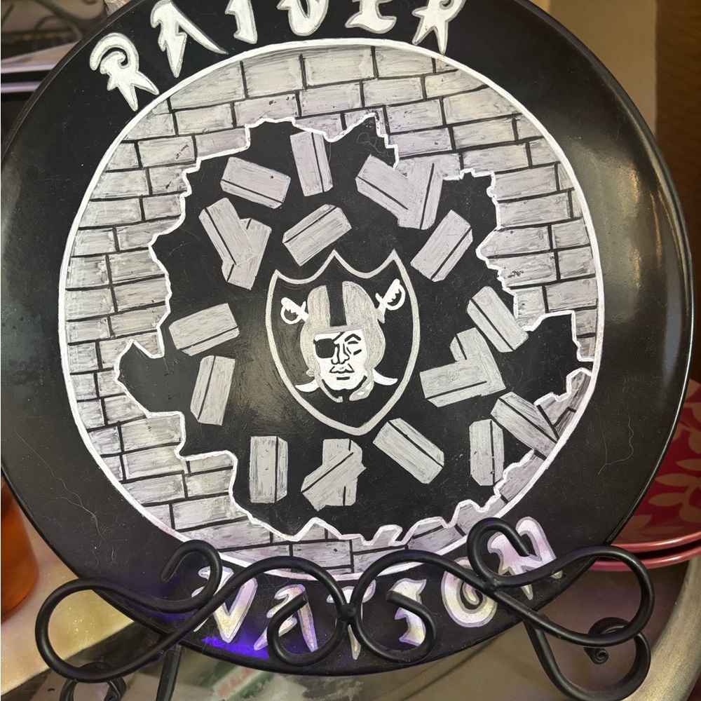 Raiders Themed Decorative Plate